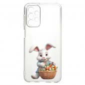 Husa 1.5 mm Clear Printed TPU Samsung Galaxy A34 5G Easter Bunny