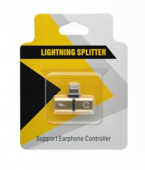 Adaptor audio + incarcare lightning gold