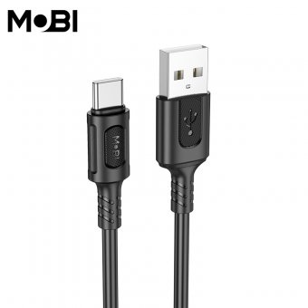 Cablu de date Mobi MC-01 USB-A la USB-C 3.0A negru