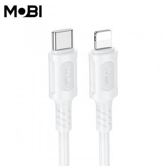 Cablu de date Mobi MC-01 USB-C la IP 27W alb