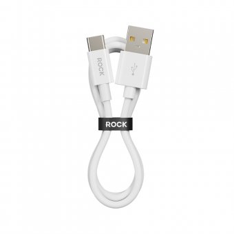 Cablu Rock Seria P8 Basic USB la Type-C PD 27W 2A 1 metru alb