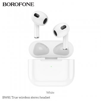 Casca bluetooth Borofone BW81 True TWS alb