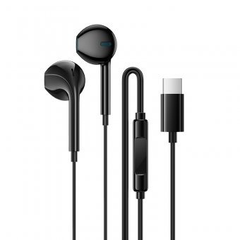 Hands free Type- C Borofone BM100 (DAC) cu microfon negru 