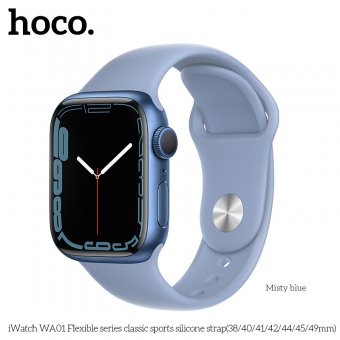Curea Apple iWatch Hoco WA01 Flexible series 38/40/41 mm misty blue