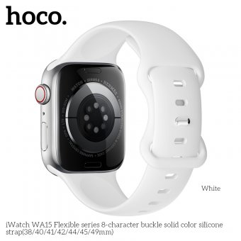 Curea Apple iWatch Hoco WA15 Flexible Series 8 38/40/41 mm white
