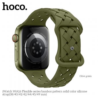 Curea Apple iWatch Hoco WA16 Flexible Bamboo 38/40/41 mm olive green