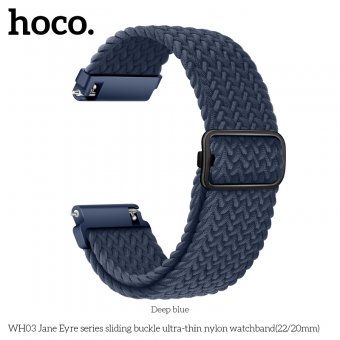 Curea smartwatch universala 22 mm Hoco WH03 Jane Eyre ultrathin deep blue