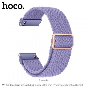 Curea smartwatch universala 22 mm Hoco WH03 Jane Eyre ultrathin lavender