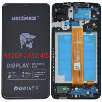 Display compatibil cu Samsung A125 / A127 / A12 cu rama Mecanico ASS / ASS