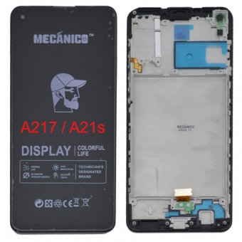 Display compatibil cu Samsung A217 / A21s cu rama Mecanico AMP / OR