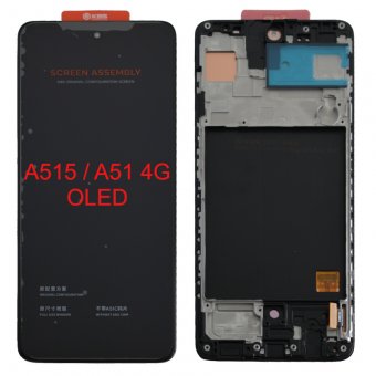 Display compatibil cu Samsung A515 / A51 4G OLED cu rama KBS