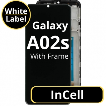 Display compatibil cu Samsung Galaxy A02s incell cu rama negru 