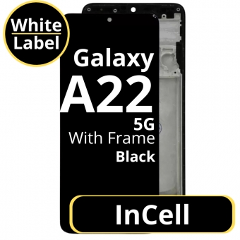 Display compatibil cu Samsung Galaxy A22 5G incell cu rama negru 