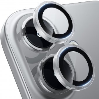 Folie protectie Metal Camera Apple Iphone 16 (6.1) / Iphone 16 Plus (6.7) Silver 