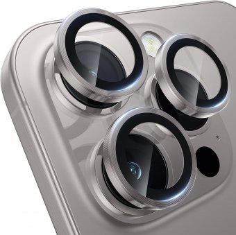 Folie protectie Metal Camera Apple Iphone 16 Pro (6.3) / Iphone 16 Pro Max (6.9) Titanium Grey 
