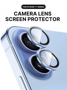 Folie protectie Metal Camera Apple Iphone 17  Light Blue 