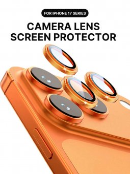 Folie protectie Metal Camera Apple Iphone 17 Pro / Iphone 17 Pro Max Orange 