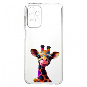 Husa 1.5 mm Clear Printed TPU Apple Iphone X / XS Giraffe