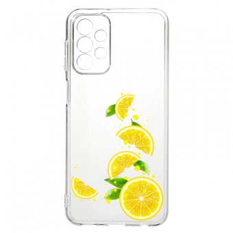 Husa 1.5 mm Clear Printed TPU Samsung Galaxy A40 Lemon