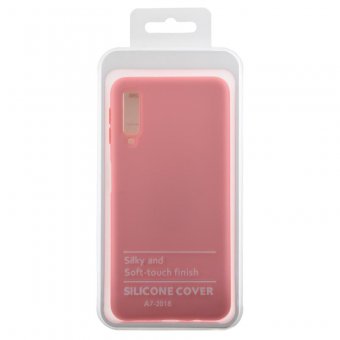 Husa Liquid Silicone Case Samsung A750 Galaxy A7 2018 roz