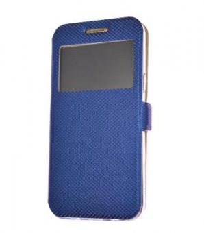 Husa portofel cu magnet lateral Motorola E7 bleumarin 