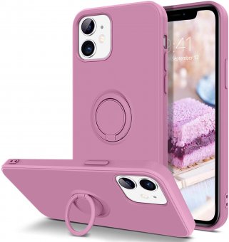 Husa Ring Silicone Case Apple Iphone 13 Pro (6.1) Lilac Purple