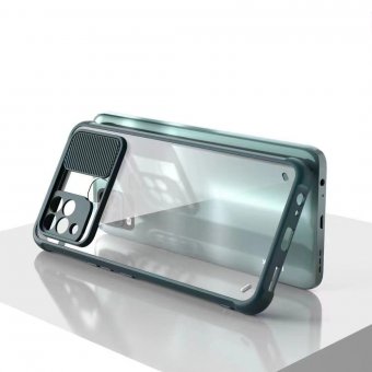 Husa Shockproof Window Samsung Galaxy A72 Green