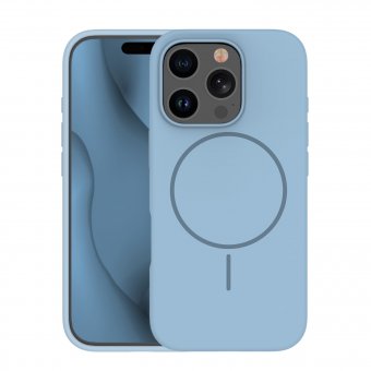 Husa Silicone Thin Mag  pentru Iphone 17 6.3 albastru deschis