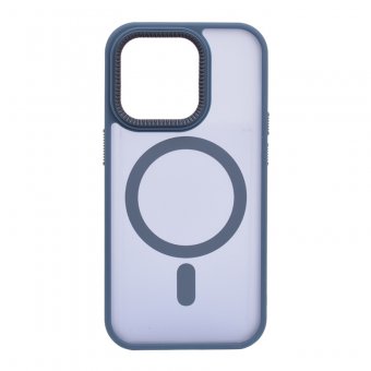 Husa Smoked Magsafe Apple Iphone 13 Pro (6.1) albastru 