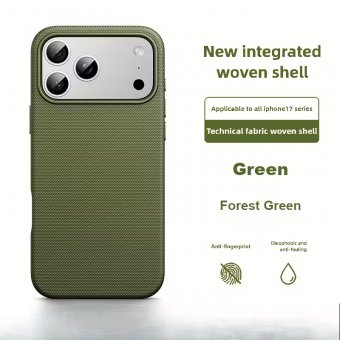 Husa Tech Woven Apple Iphone 17  Forest Green 