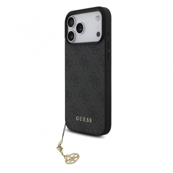 Husa telefon Guess 4G Charm MagSafe Case pentru iPhone 17 Pro Max Tone on Tone Grey