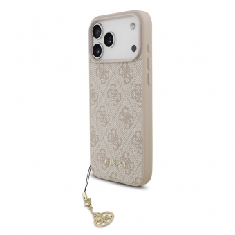 Husa telefon Guess 4G Charm MagSafe Case pentru iPhone 17 Pro Max Tone on Tone Pink