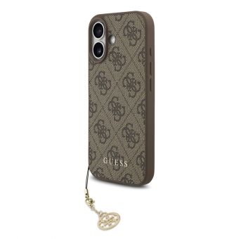 Husa telefon Guess 4G Charm MagSafe Case pentru iPhone 17 Tone on Tone Brown