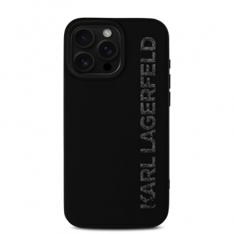 Husa telefon Karl Lagerfeld 3D Rubber Glitter Logo Case pentru iPhone 16 Pro Max Black