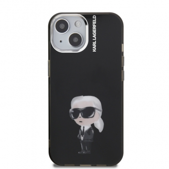 Husa telefon Karl Lagerfeld IML Aquarelle Karl Case pentru iPhone 15 Black