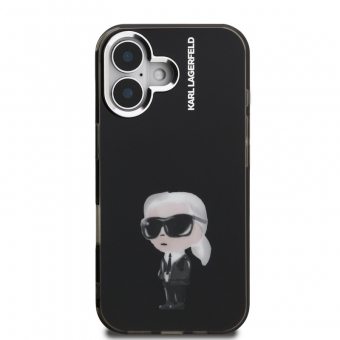 Husa telefon Karl Lagerfeld IML Aquarelle Karl Case pentru iPhone 16 Black