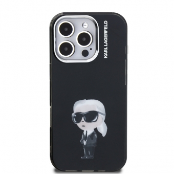 Husa telefon Karl Lagerfeld IML Aquarelle Karl Case pentru iPhone 16 Pro Black