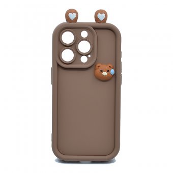 Husa TPU 3D Doll Apple Iphone 14 Pro (6.1) Brown 