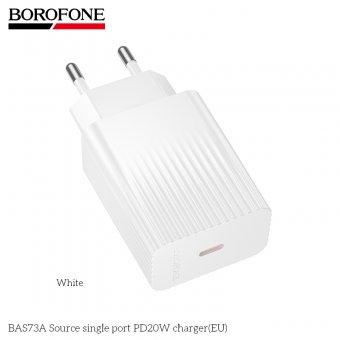Incarcator priza Borofone BAS73A Source PD 20W fara cablu alb