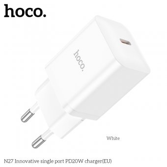 Incarcator priza Hoco N27 Innovative PD 20W alb fara cablu