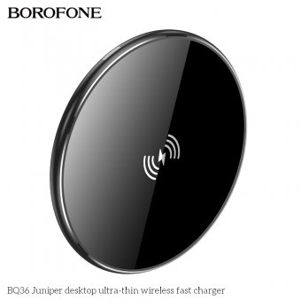 Pad incarcare wireless Borofone BQ36 Juniper fast charge 15W negru