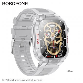 Smartwatch Borofone BD9 cu apelare argintiu