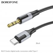 Adaptor audio digital Type-C la 3.5mm Borofone BL19 Creator negru