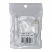 Adaptor audio digital Type-C la Jack 3.5mm compatibil Samsung / Xiaomi / Huawei alb