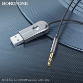Adaptor AUX cu bluetooth Borofone BC44 Soul metal gray