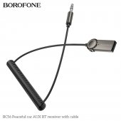 Adaptor AUX cu bluetooth Borofone BC56 Peaceful metal gray