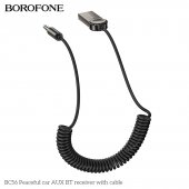 Adaptor AUX cu bluetooth Borofone BC56 Peaceful metal gray