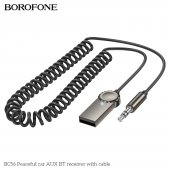 Adaptor AUX cu bluetooth Borofone BC56 Peaceful metal gray