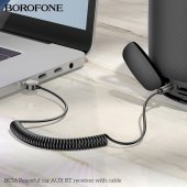 Adaptor AUX cu bluetooth Borofone BC56 Peaceful metal gray