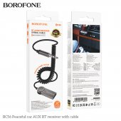 Adaptor AUX cu bluetooth Borofone BC56 Peaceful metal gray